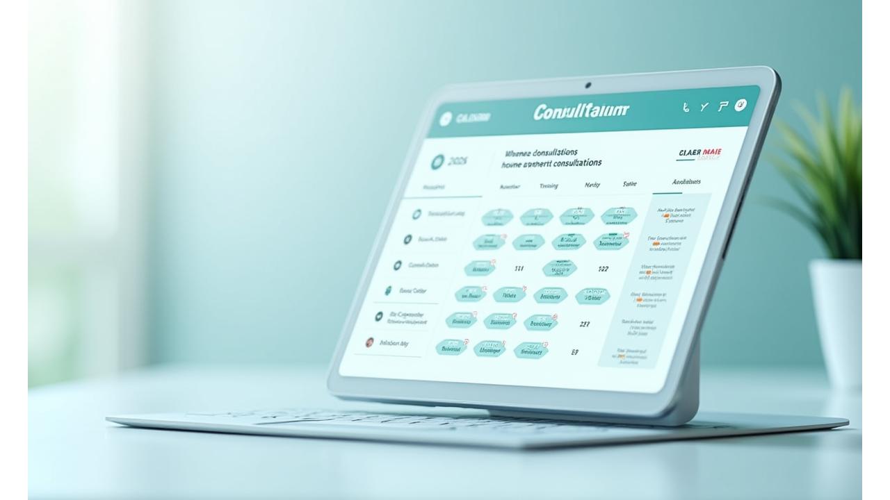 オンライン相談予約カレンダーのスクリーンショット